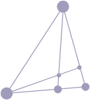 An abstract image of lines connecting circles of various sizes, symbolizing the connected expertise that entimo offers through the company's professional services.