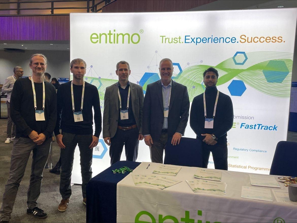 entimo team at PHUSE EU Connect 2023: Sven Prasse, Dmitry Zakharov, Marc Jantke, Jörn Bilow and Shivoy Pandita