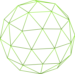 Toxicokinetic, lab data management, and software solutions visualized by a green geometric digital globe.