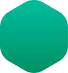 A small teal hexagon with rounded corners